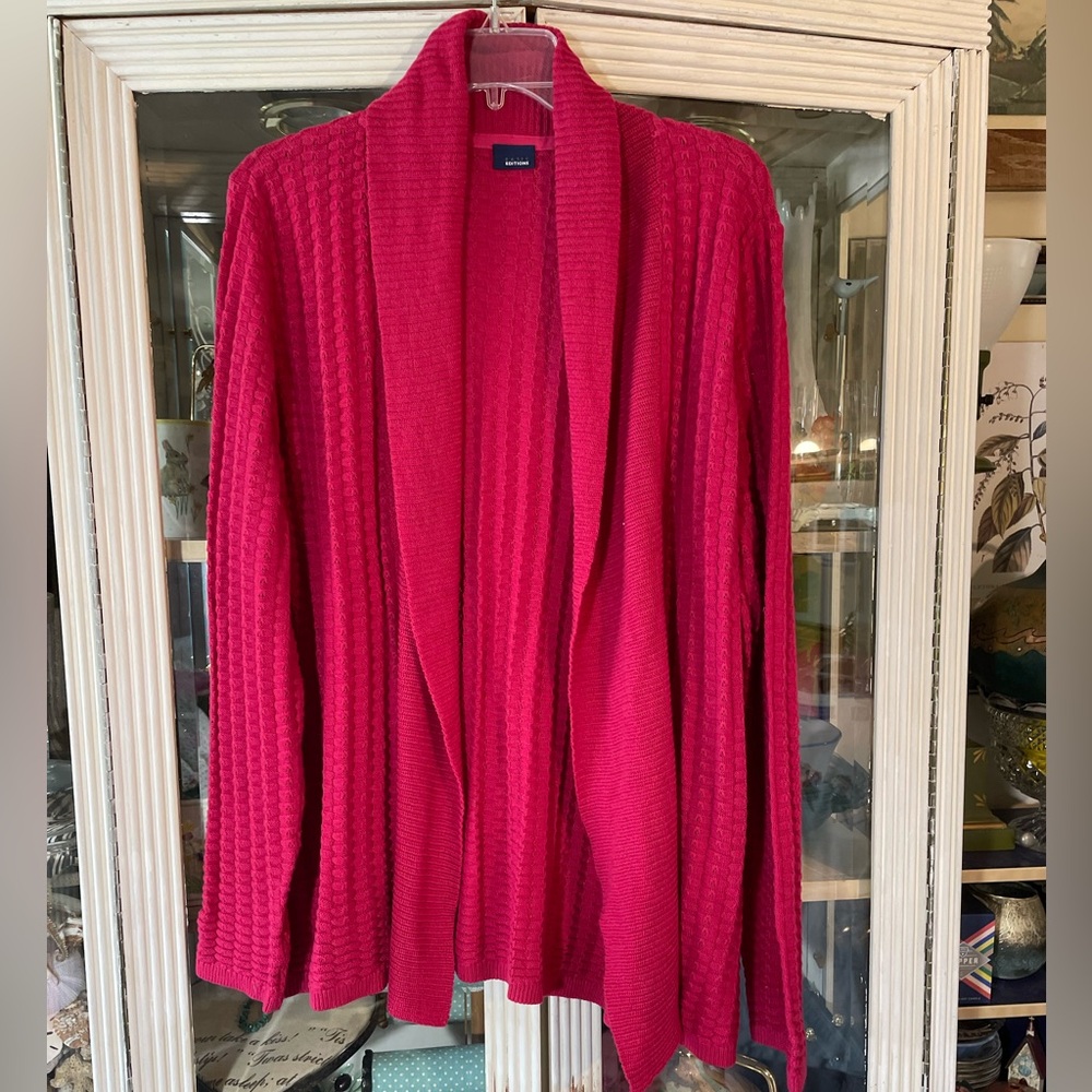 Pink cardigan sweater women’s L - Picture 2 of 6